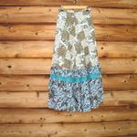 Anthropologie Blue Cream Patchwork Maxi Skirt Photo 7