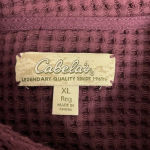 Cabela's  | Waffle Knit Lightweight Jacket Purple Plum Toggle Tortoise Size XL Photo 3