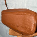 Valentina Fiore Italian Leather Cognac Messenger Slouch Bag Tan Photo 9