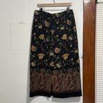 Briggs New York Floral Paisley Midi Skirt Women's Size 16 Black Fairy Grunge Photo 2