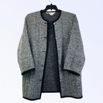 Kassidy Women’s M Tweed Wool Longline Blazer Dress Overcoat Wardrobe Capsule Black Size M Photo 1