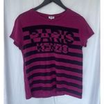 Kenzo Paris Purple Magenta Striped Logo T Photo 0