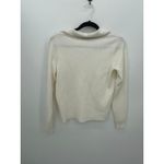 Cyrus Women Cream Long Sleeve Johnny Collar Pullover Sweater Minimalist Size S Photo 1