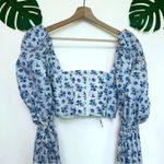 House Of CB 🆕 Millicent Blue Print Cropped Corset Top Photo 5