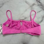 Jessica Simpson Sweet Daisy Drawstring Bikini Top Size L Pink New Floral Texture Photo 3