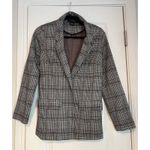 Rachel Zoe  Women’s Fall Blazer Size Med Very GUC Jacket Open Front Black White Photo 8