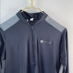 Black and Gray Fitted Long Sleeve Tee with Mandarin Collar Size M Photo 8