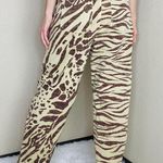 Anthropologie Pilcro Brown Animal Printed Relaxed The Long Bow Bohemian Pants Photo 1