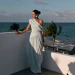 Helsa  The Apolla Jersey Dress in Powder Blue Photo 2