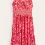 Boden Thea Sleeveless Midi Dress Poppy Red, Botanic Sprig Red Size 10 Photo 4