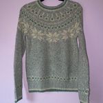 Flat Face Size 2 Fair Isle Knit Sweater Gray Long Sleeve Top Photo 0