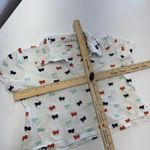 Maeve Anthropologie Top Womens Small White Short Sleeve Bow Embroidered Polo Photo 8