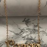 Cancer Horoscope Letter Charm Pendant Necklace Gold Photo 5