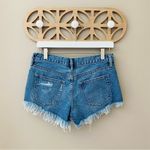 Free People Button Up Fly High Rise Denim Shorts Blue Sz 25 Photo 4