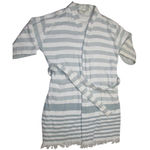 Hearth & Hand Magnolia Striped Cotton Robe Fringe Hem Belted Bath Spa Kimono Size undefined Photo 0