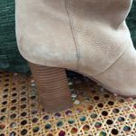 Sam Edelman Taylan Tan Leather Fringe Pull On Tall Stacked Heel Boots Photo 11