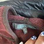 Title Nine Full Zip Tunic Sweater Sweatshirt Hooded Maroon Red Knit Waffle L Photo 5