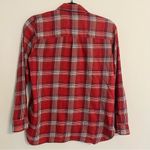 Madewell  Lightweight Ex-Boyfriend Cherry Plaid Button Down Shirt Size Small Photo 6