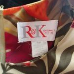 R & K Originals Tropical Flower Leaves Print Dress Orange Size 6P Photo 4