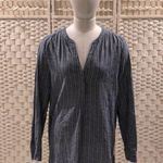 Joie  Alannie in Chambray Lightweight 100% Cotton Striped LongSleeve Dress Medium Photo 3
