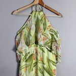 BCBGeneration  Floral Ruffle Halter Maxi Dress Women's XS Tropical Resort Beach Photo 5