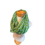 Green Plaid Circle Infinity Scarf Green Photo 1