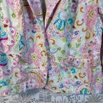 Tara Jones Paisley Floral Blazer Jacket Size 18W Plus Cotton Stretch Artsy White Photo 2