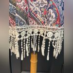 Eyeshadow Bohemian Paisley Beachy Festival Kimono with Fringe Photo 2
