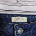 Cleo + Wolf Women's High Rise Straight Dark Wash Button Fly Denim Jean Size 28 Blue Photo 4