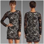 Theory Marique black floral lace overlay mini dress size US 6 $345 Photo 1