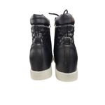 White Mountain UNREAL Black Zip Quilted High Tops Fashion Boot White Sole New 9 Photo 5