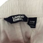 Lands' End Women's High Rise Linen Wide Leg Crop Pants Size 20W White Photo 6