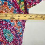 Ralph Lauren Lauren Top Womens Large Pink Paisley 3/4 Sleeve Ruffle Vacation Photo 5