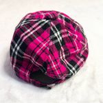 Disney  Parks Rhinestone Mickey Mouse Hot Pink & Black Plaid Cap Women’s Hat Photo 5