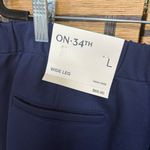 On 34th‎ Navy Ponte Pull On Wide Leg Pants Size Large Blue Photo 5