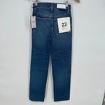 RE/DONE 70s Stove Pipe Jeans True Indigo High Rise Straight Leg Size 23 Photo 9