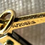 Gold filled red crystal dangling earrings Photo 7