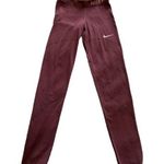 Nike  Hyper Warm Maroon Leggings w/ Stirups SZ XS GUC #1980 Photo 0