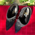 Sam Edelman  Kandice Suede Fringe High Heel Booties Black Size 6 EUC Photo 5