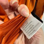 Mac Duggal  NWT pumpkin spice sexy satin puff sleeve mini ruffle dress faux wrap Photo 6