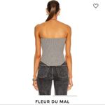 Fleur du Mal strapless corset top NEW Gray Photo 3