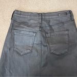 BLANK NYC Frayed Edge Milla Black Coated Denim Mini Skirt in Spartacus Photo 4