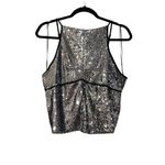 Free People NWOT James Silver Sequin Open Back Tank MEDIUM Photo 2