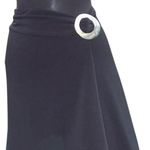 Cache Mother Of Pearl Self Belt Buckle Asymmetrical Stretch Skirt $118 New NWT Photo 2
