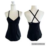 Lululemon  Dance Strap Tank Black Top Criss Cross Size 6 Small Yoga Activewear Photo 3