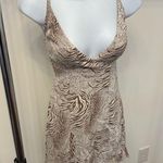 Kimchi Blue Urban Outfitters Animal Print Mini Dress Open Back Bow NWOT Photo 1