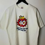 Vintage I'm 40 Silly Joke T Shirt White XL Extra Large Graphic Tee Funny Humor Photo 8