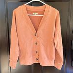 Madewell EUC Cotton Cardigan Sweatshirt Burnished Blush Size XS Retail $69.50 Photo 2