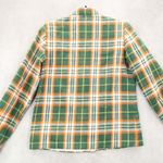 Green Flannel Plaid Long Sleeve Shacket Jacket Western VTG Coat Button Up Small Photo 6