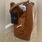 Kate Spade  Leila Triple Compartment Patchwork Suede Brown Medium Shoulder Bag Photo 2